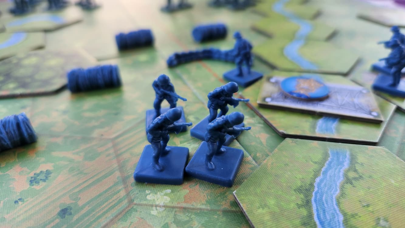 Axis marches and holds the bridge